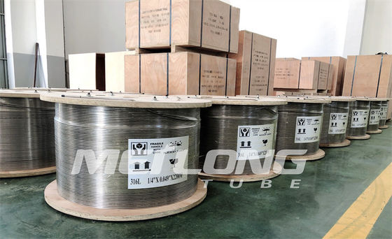 ASTM A269 Zwijane rurki ze stali nierdzewnej Linia wtrysku chemicznego 3/8 '' OD X 0,065 '' WT
