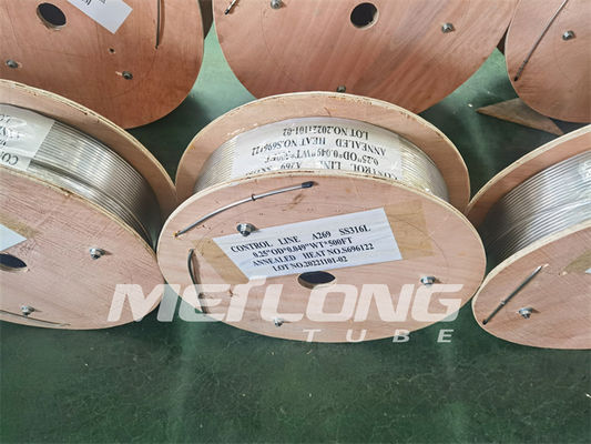 Inconel 625 Linia do wtrysku substancji chemicznych Zwijana rura ze stali nierdzewnej 3/8 cala